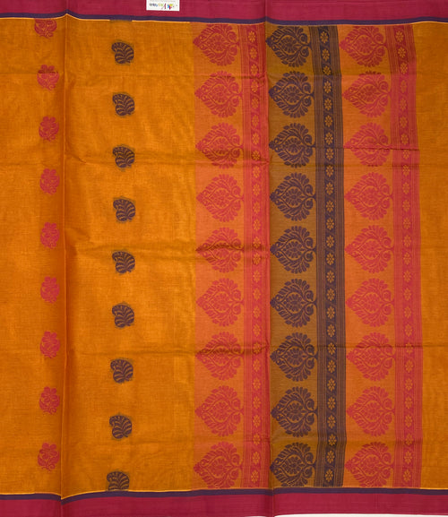 VSC129 - orange color body,pallu,blouse.