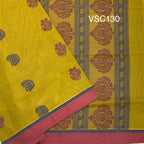 VSC130 - mehandi green color body,pallu,blouse.