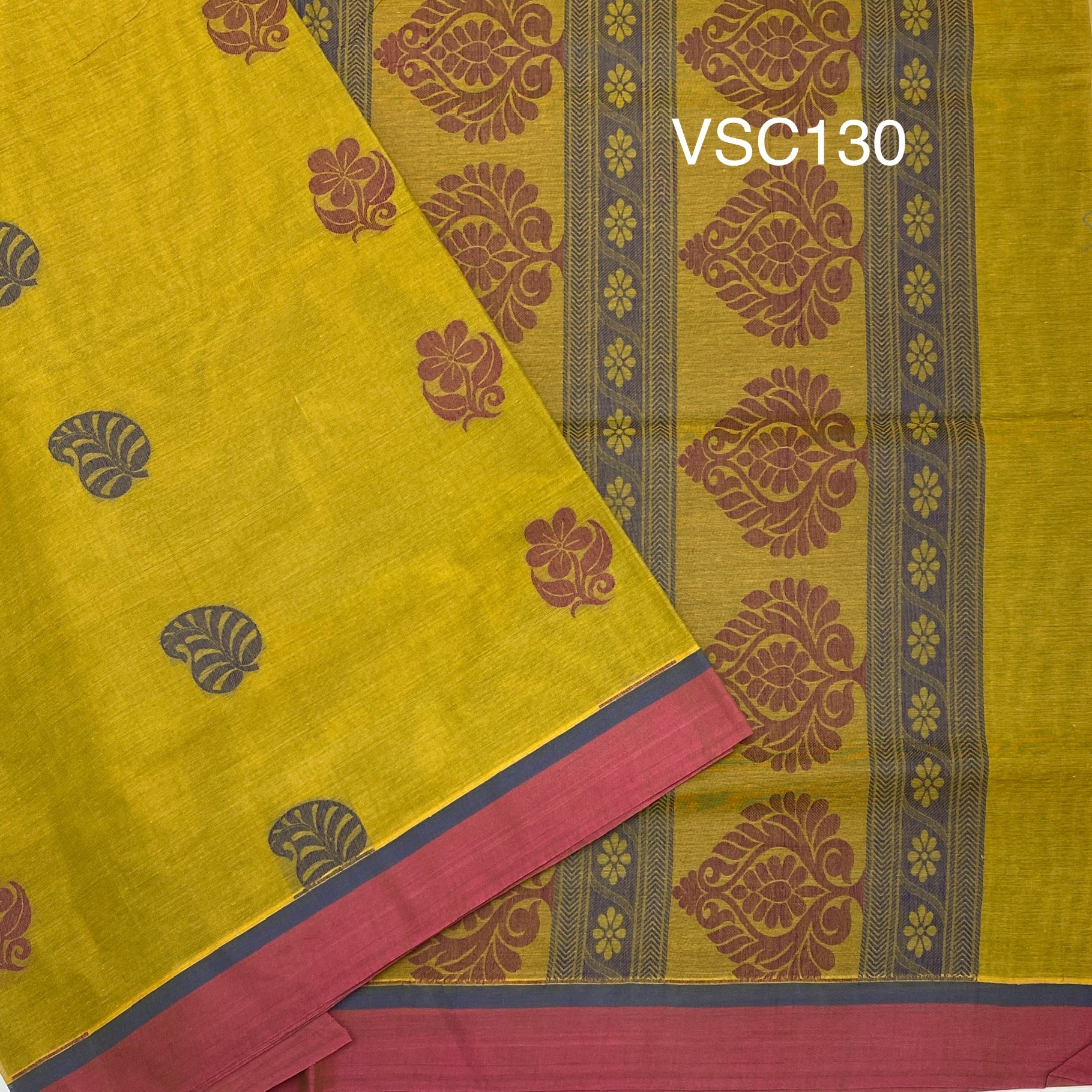 VSC130 - mehandi green color body,pallu,blouse.