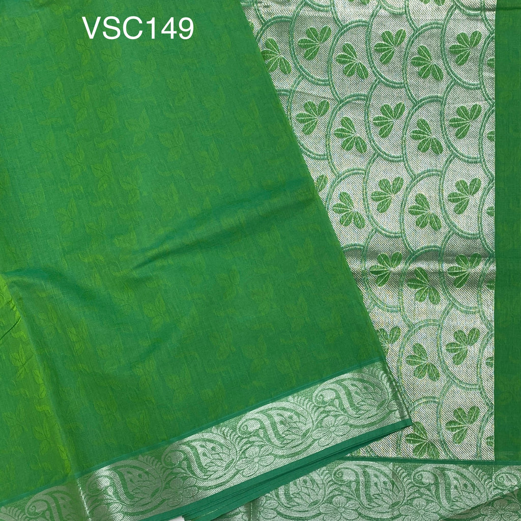 VSC149 - dual tone green color body,pallu,blouse.