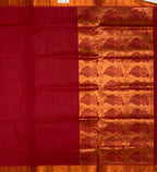 VSC156 - dark red color body,pallu,blouse.