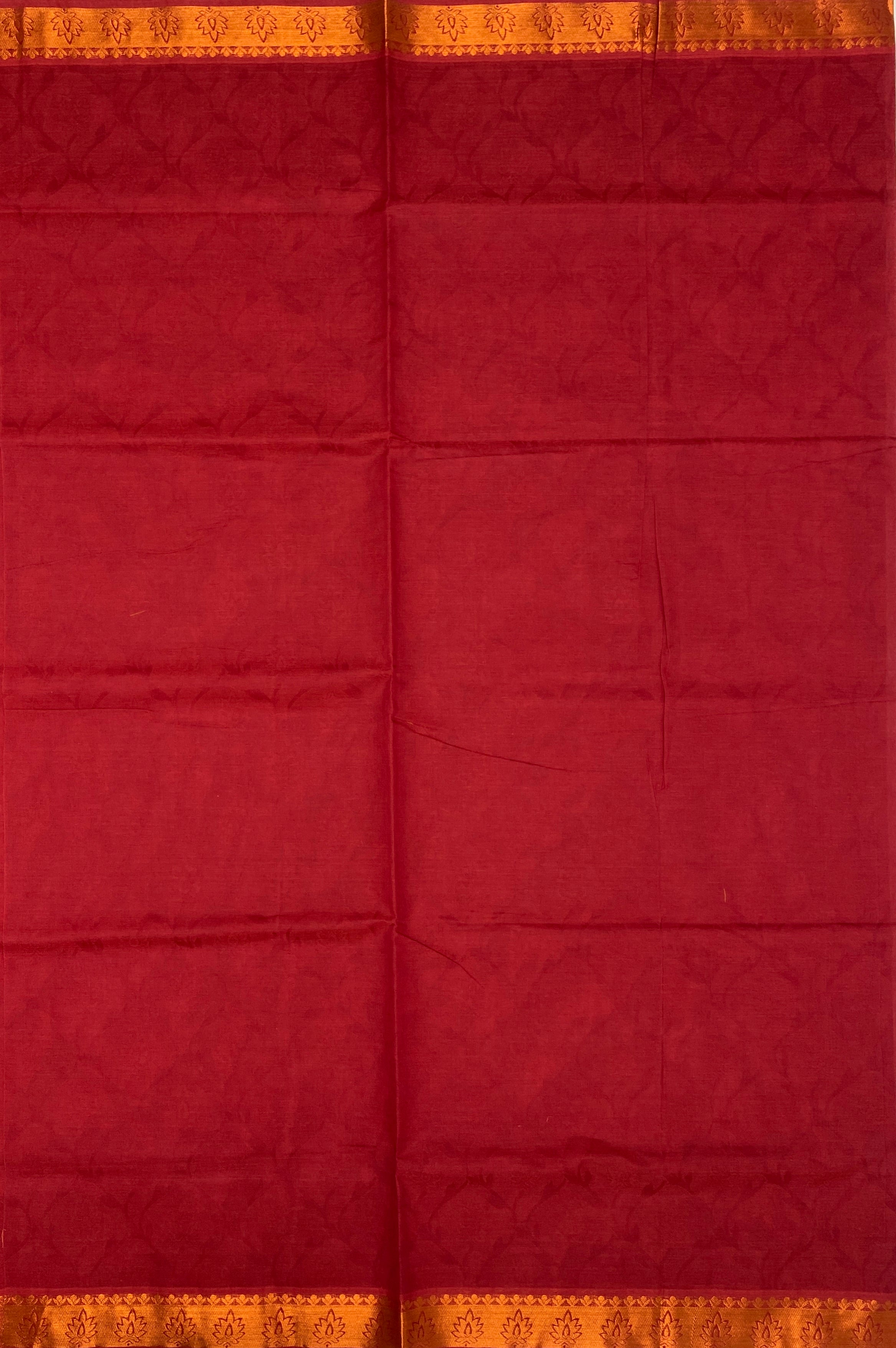 VSC156 - dark red color body,pallu,blouse.