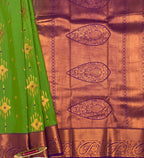 VSAS537 - algae green color body , violet color pallu , blouse.