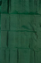 VSA493 - bottle green color body, pallu , blouse pure silk saree