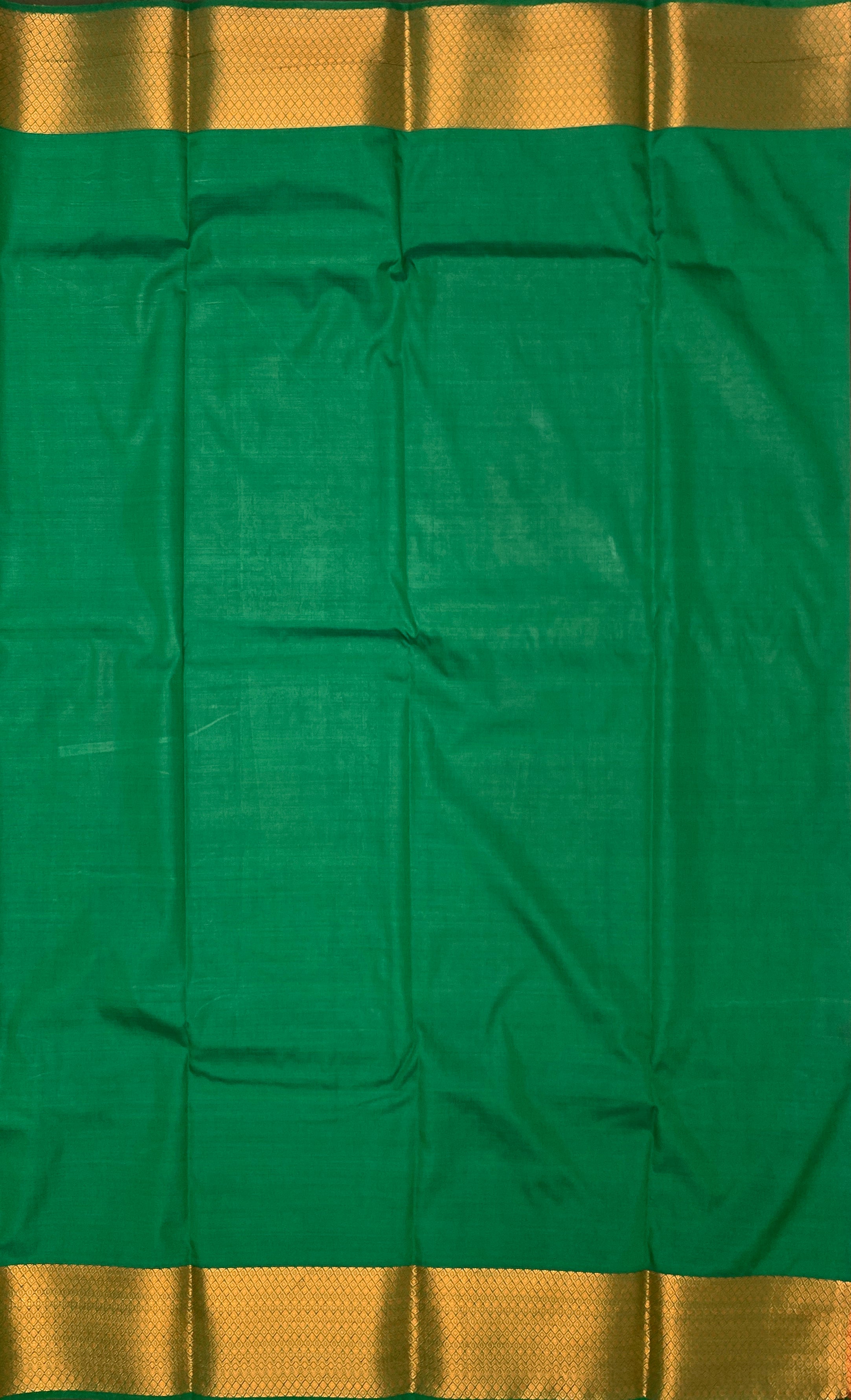 VSAS256 - brick red color body , dark green color pallu , blouse.