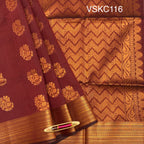 VSKC116 - brown color body , pallu , blouse.