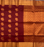 VSKC116 - brown color body , pallu , blouse.