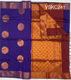 VSKC241 - violet color body , maroon color pallu , blouse.