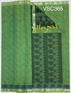 VSC365 - green color body, pallu,blouse.