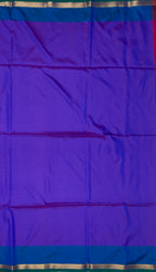 VSAS613 - magenta color body , ink blue with green color pallu , blouse.