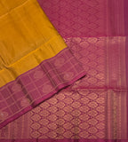 VST340 - honey brown color body , purple color pallu , blouse - Pure silk saree