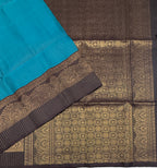 VST350 - peacock green color body , dark purple color pallu , blouse - Pure silk saree