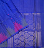 VST353 - pepsi blue color body , pallu , blouse - Pure silk saree