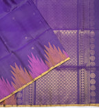 VST355 - violet color body , pallu , blouse - Pure silk saree