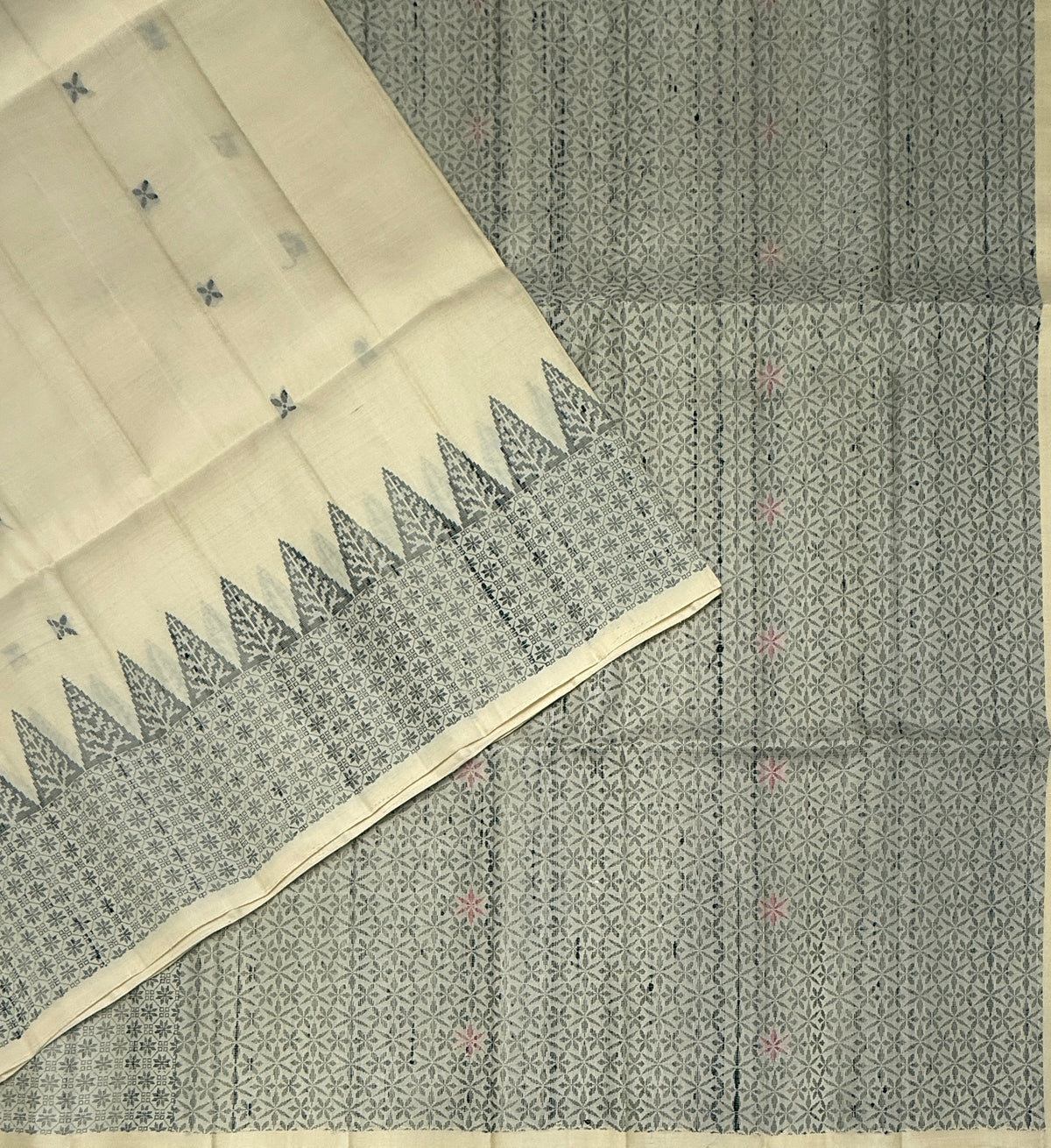 VST356 - sandal color body , pallu , blouse - Pure silk saree