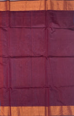 VSKC347 - peacock blue color body , maroon color pallu , blouse.