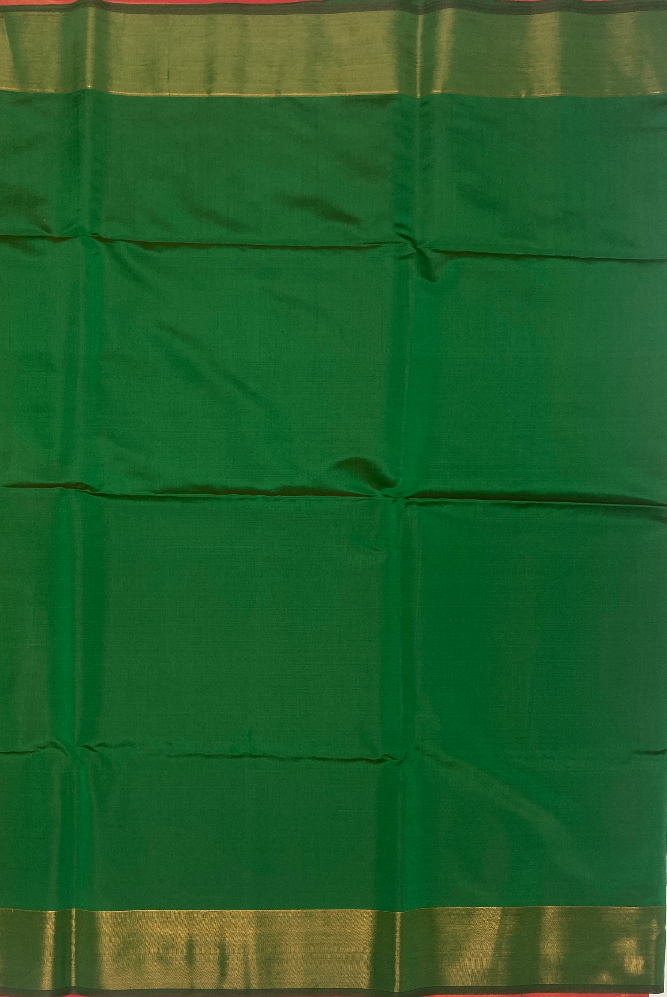 VSKC355 - pinkish red color body , green color pallu , blouse.