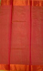 VSKC322 - rexona green color body , pinkish orange color pallu , blouse.
