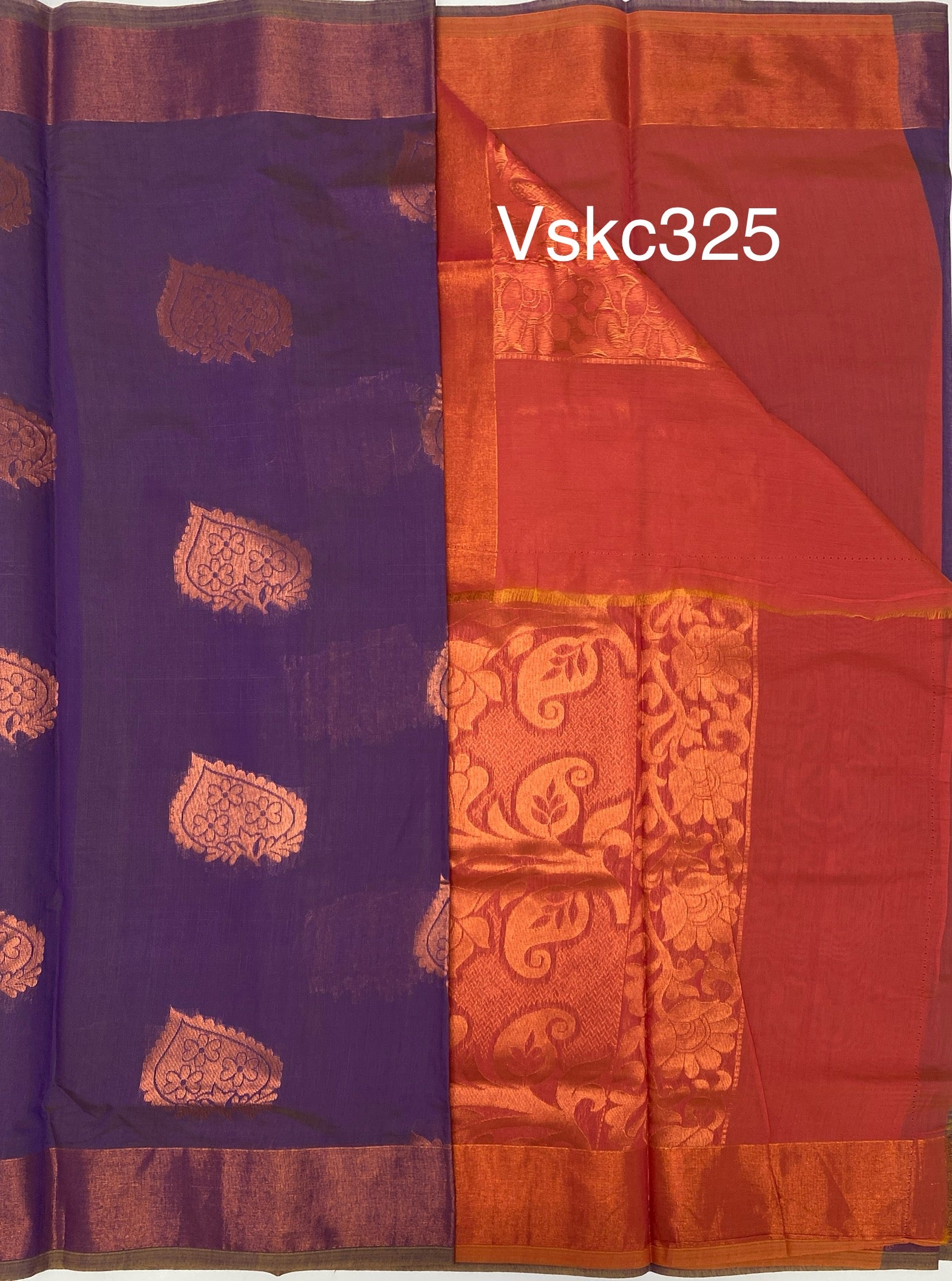 VSKC325 - light violet color body , pink color pallu , blouse.