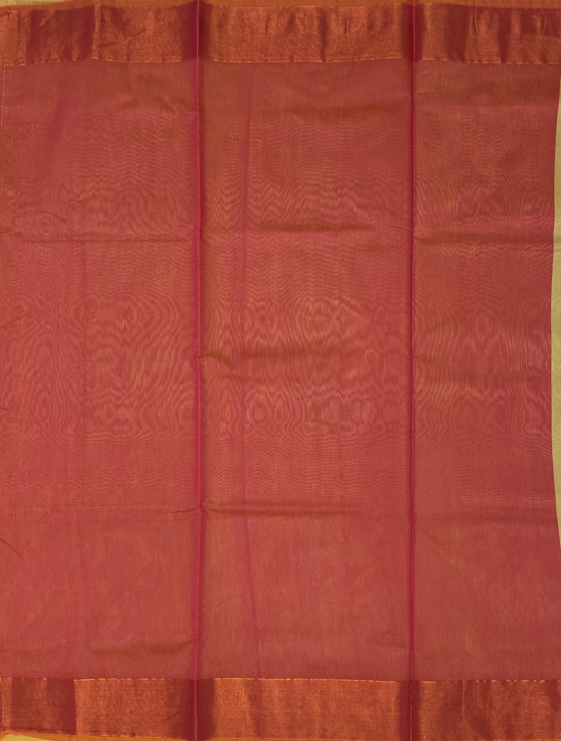 VSKC326 - sandal color body , pink color pallu , blouse.