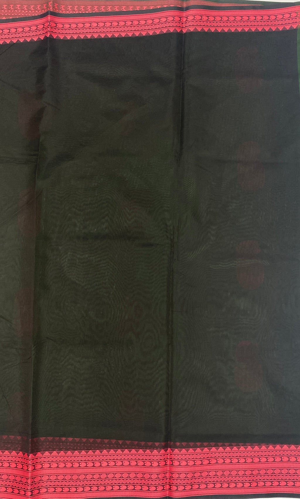 VSKC402 - bottle green color body , black color pallu , blouse.