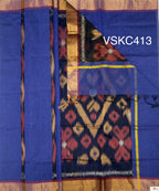 VSKC413 - ink blue color body , pallu , blouse.
