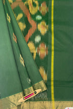 VSKC420 - leaf green color body , pallu , blouse.