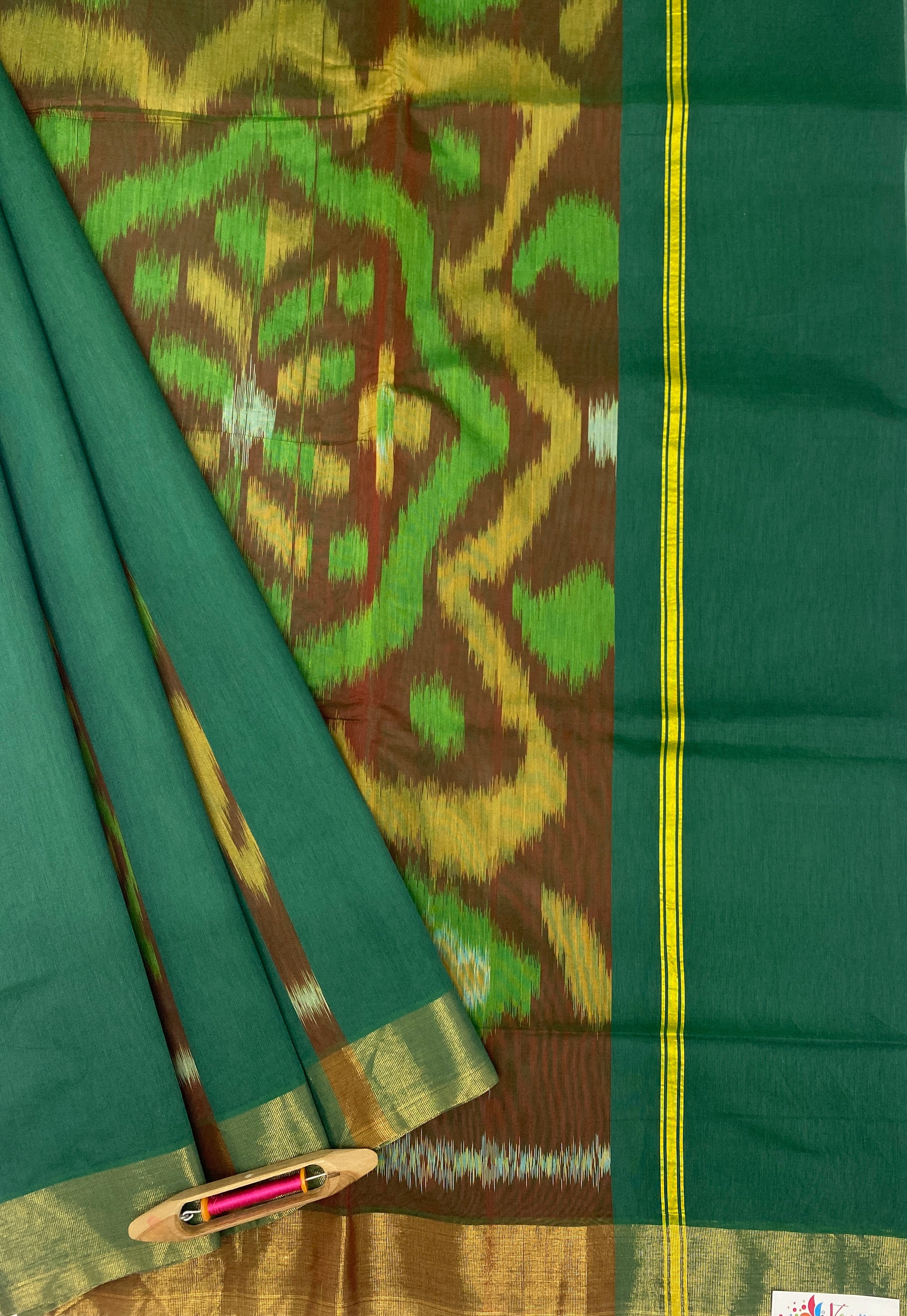 VSKC422 - light green color body, pallu , blouse.