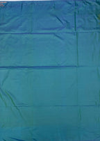 VSAS644 - leaf green color body , peacock blue color pallu , blouse.