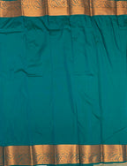 VSAS659 - half white color body , green color pallu , blouse.
