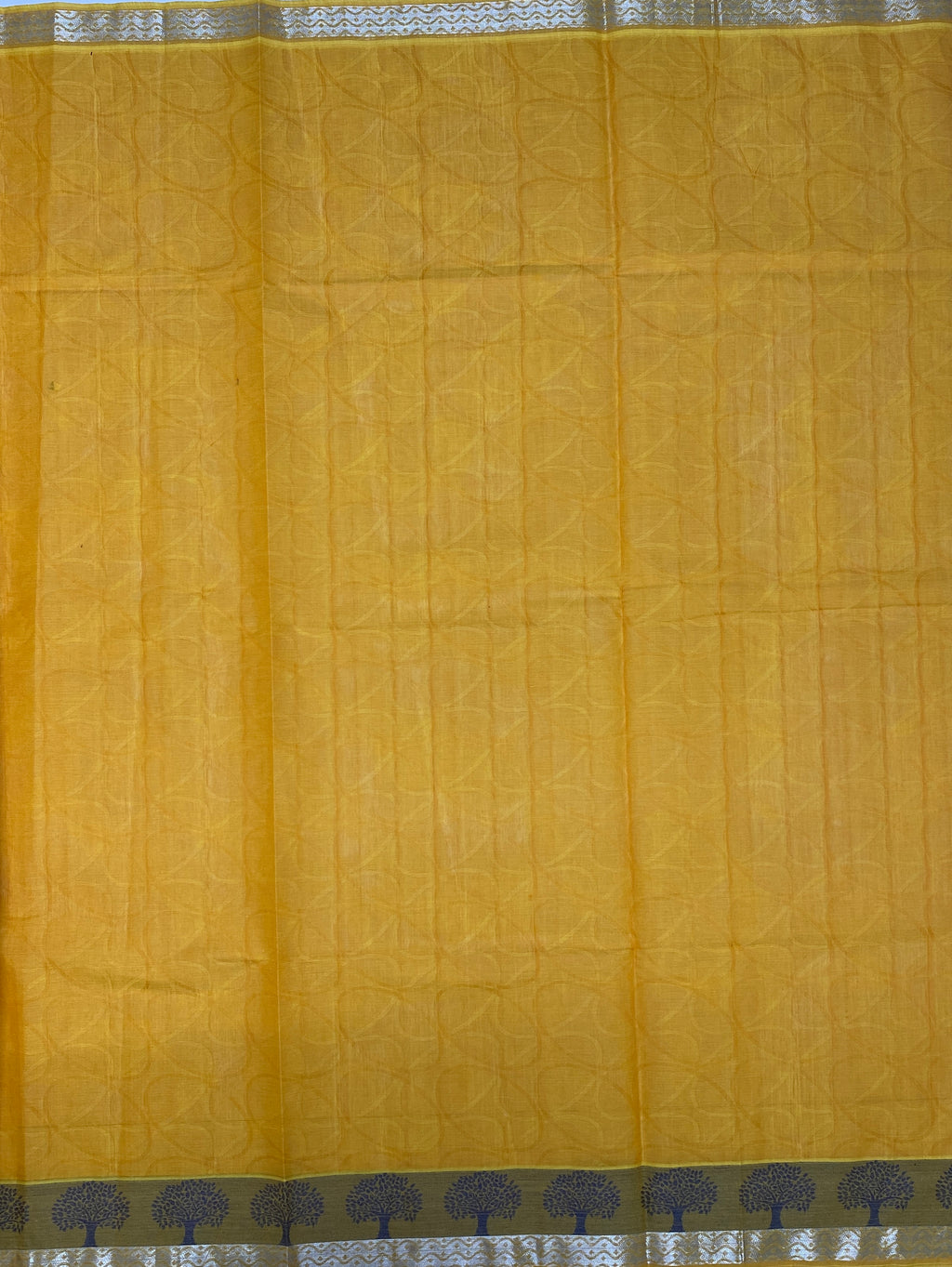 VSC363 - mango yellow color body, pallu,blouse.