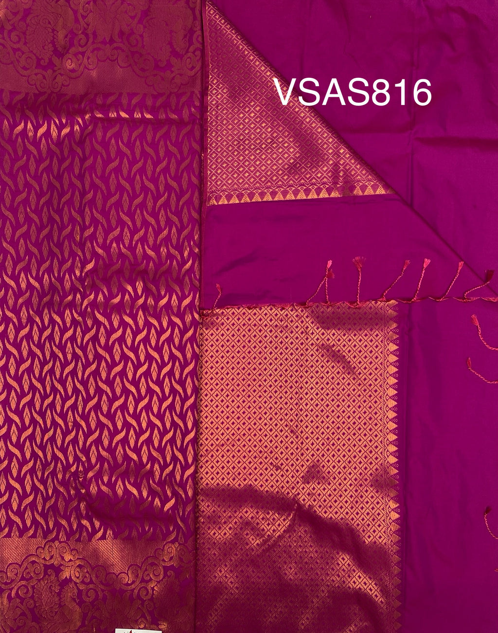 VSAS816 - candy pink color body ,pallu , blouse.