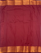 VSAS694 - sky blue color body , maroon color pallu , blouse.