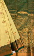 VSAS698 - sandal color body , green color pallu , blouse.
