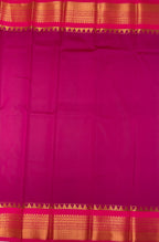 VSAS743 - dark green color body , pink color pallu , blouse.