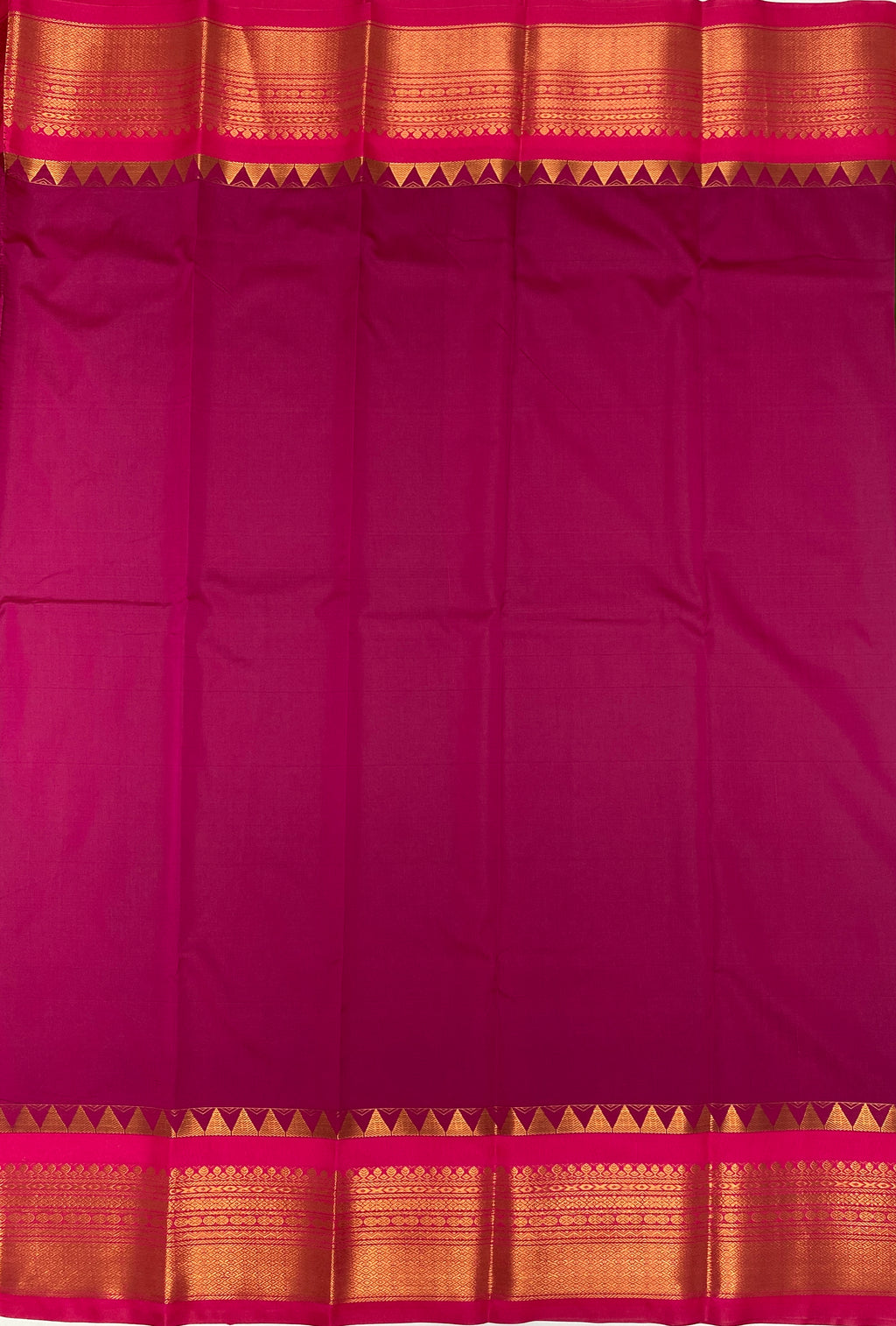VSAS775 - leaf green color body , pink color pallu , blouse.