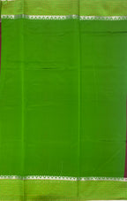 VSKC154 - dark onion pink color body , parrot green color pallu , blouse.