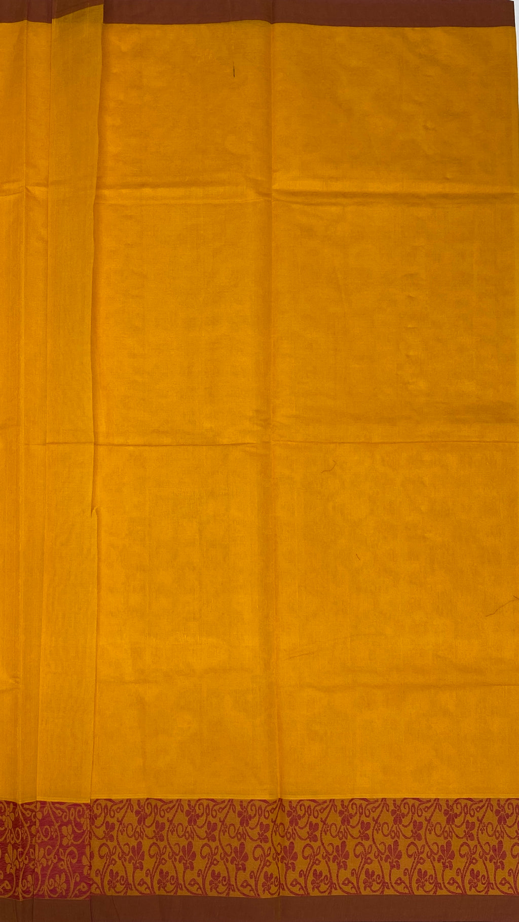 VSC529 - mango yellow color body, pallu,blouse.