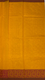 VSC529 - mango yellow color body, pallu,blouse.