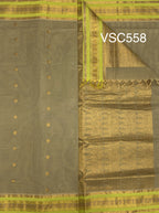 VSC558 - pastel green color body, pallu,blouse.