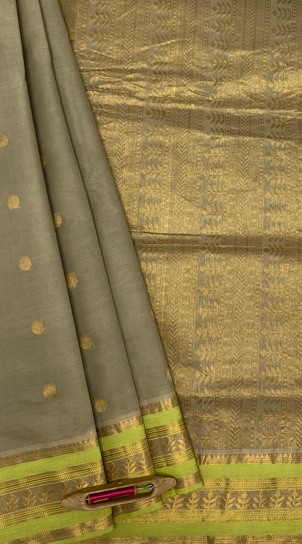 VSC558 - pastel green color body, pallu,blouse.