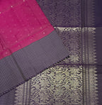 VST358 - purple color body , violet color pallu , blouse - Pure silk saree