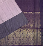 VST359 - light lavender color body , violet color pallu , blouse - Pure silk saree
