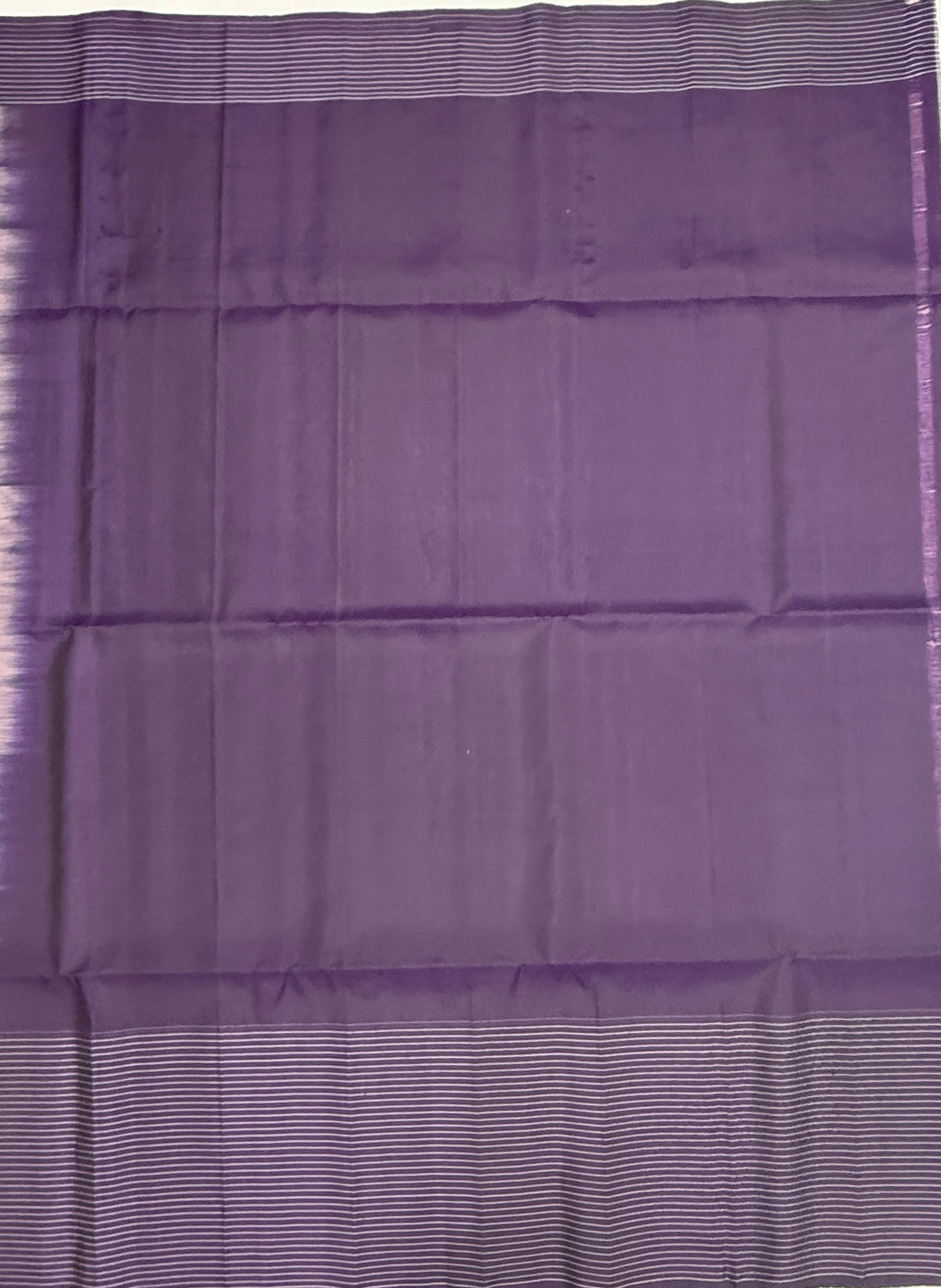 VST359 - light lavender color body , violet color pallu , blouse - Pure silk saree