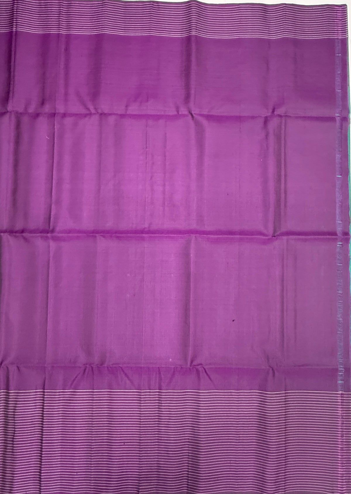VST360 - peacock green color body , purple color pallu , blouse - Pure silk saree