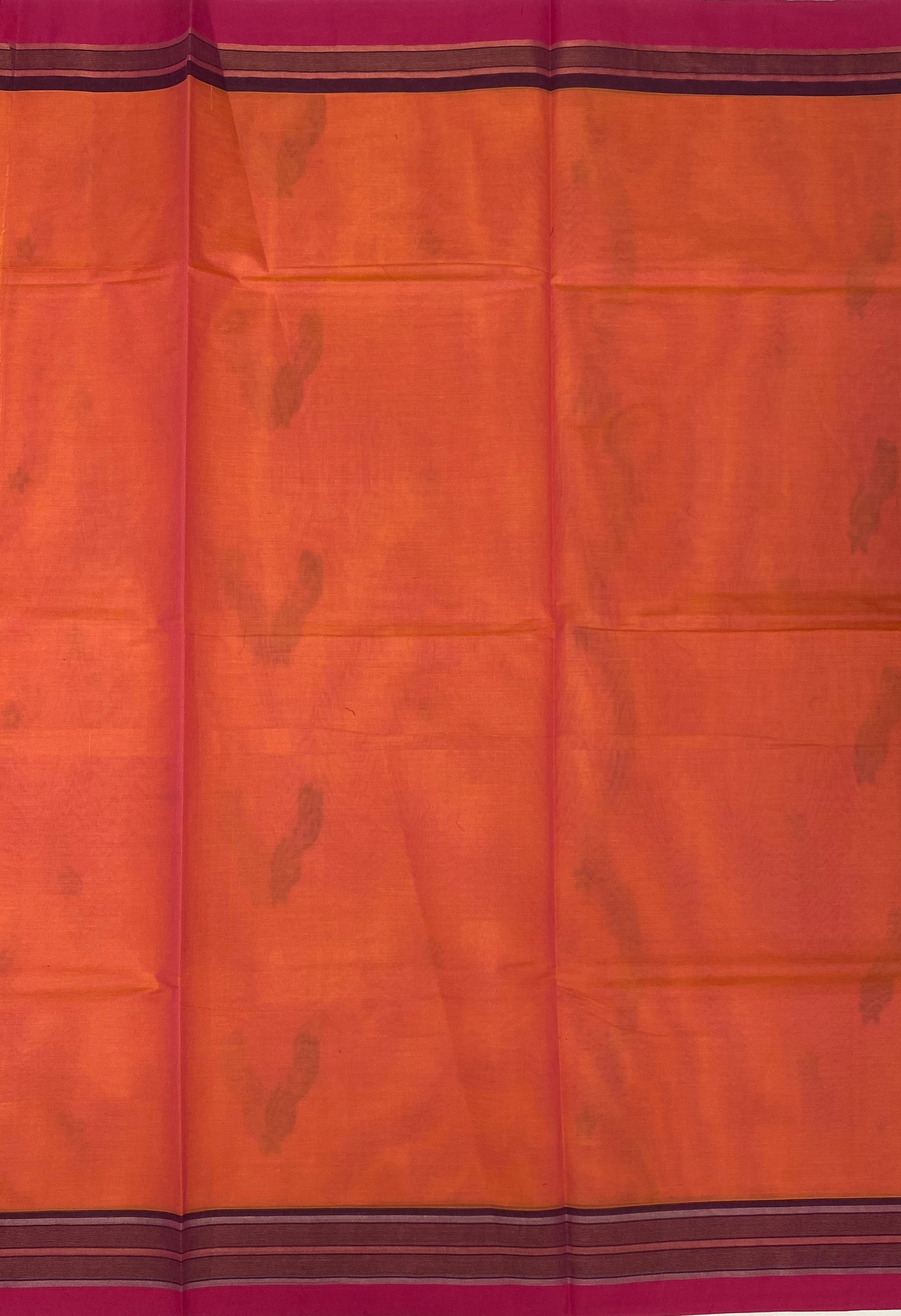 VSC590 - pinkish orange color body, pallu,blouse.
