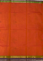 VSC595 - orange color body, pallu,blouse.
