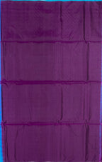 VSBP35 - copper sulphate blue color body, purple color pallu,blouse - Pure silk saree