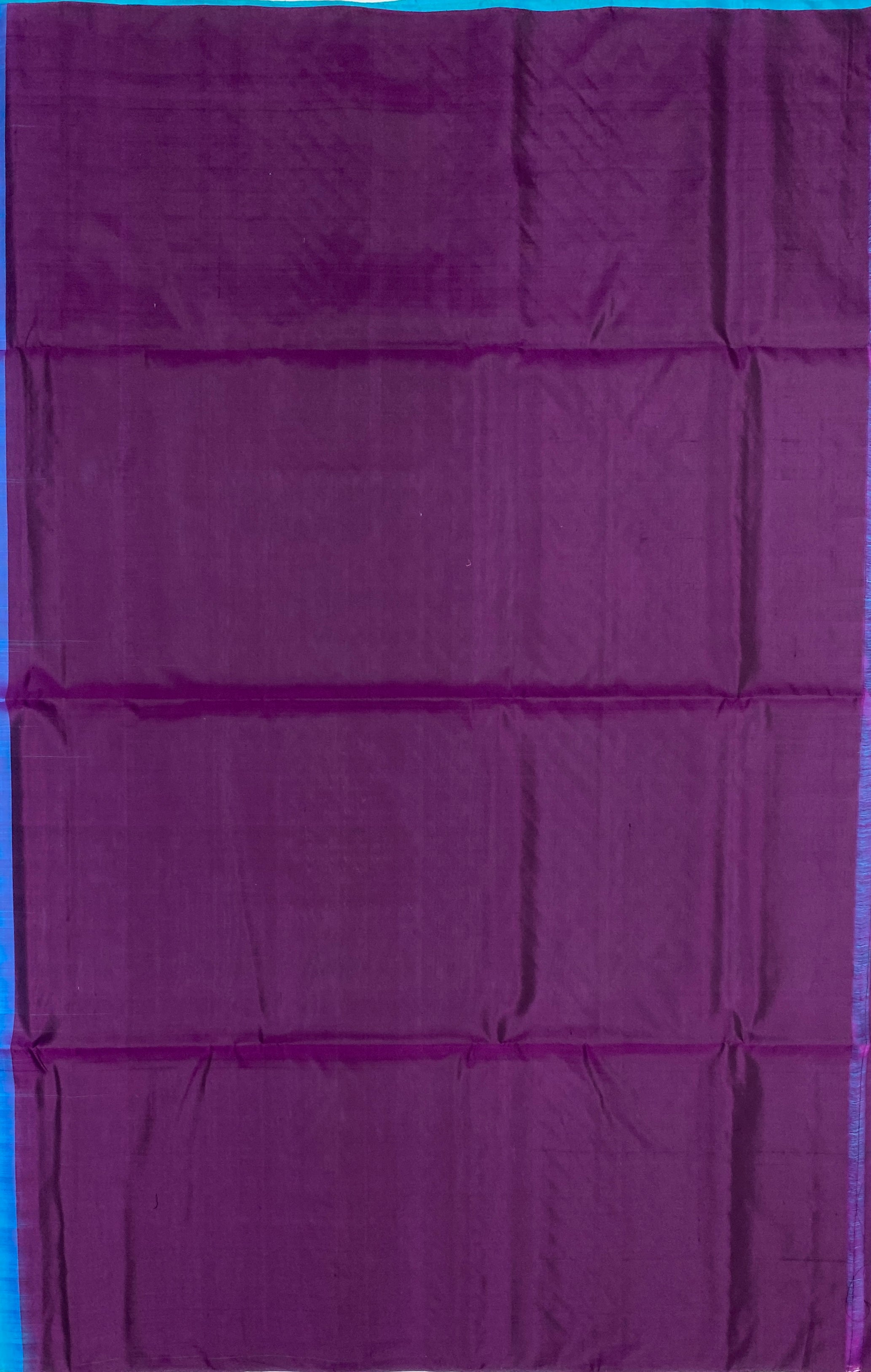 VSBP35 - copper sulphate blue color body, purple color pallu,blouse - Pure silk saree
