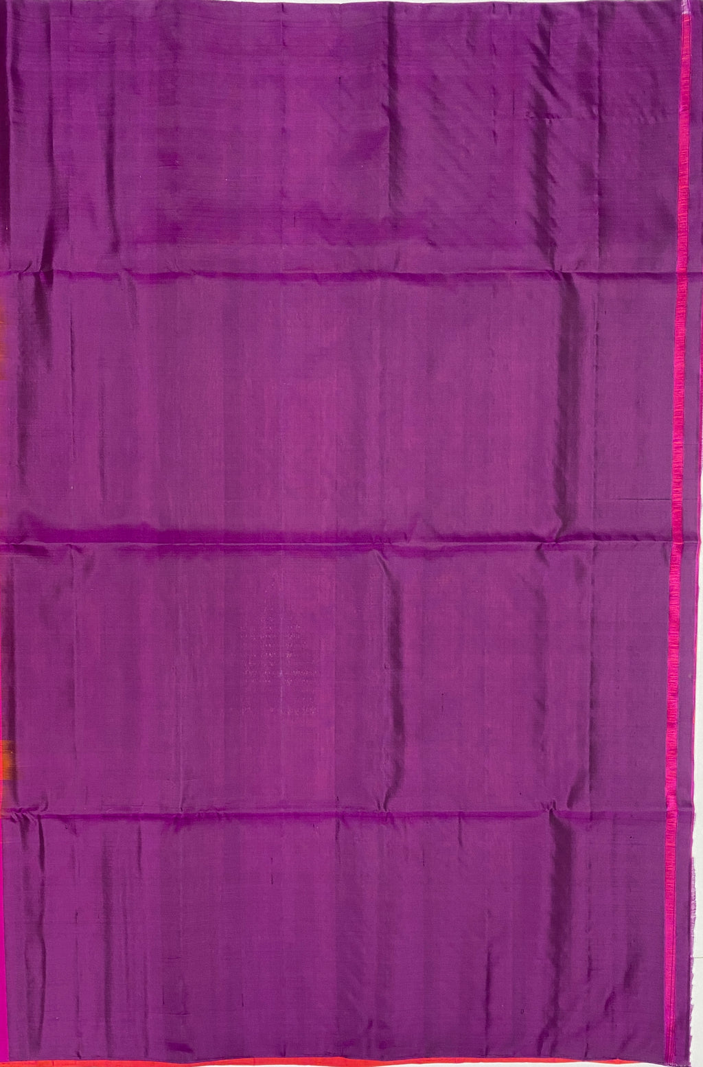 VSBP36 - pinkish orange color body & purple color pallu,blouse - Pure silk saree